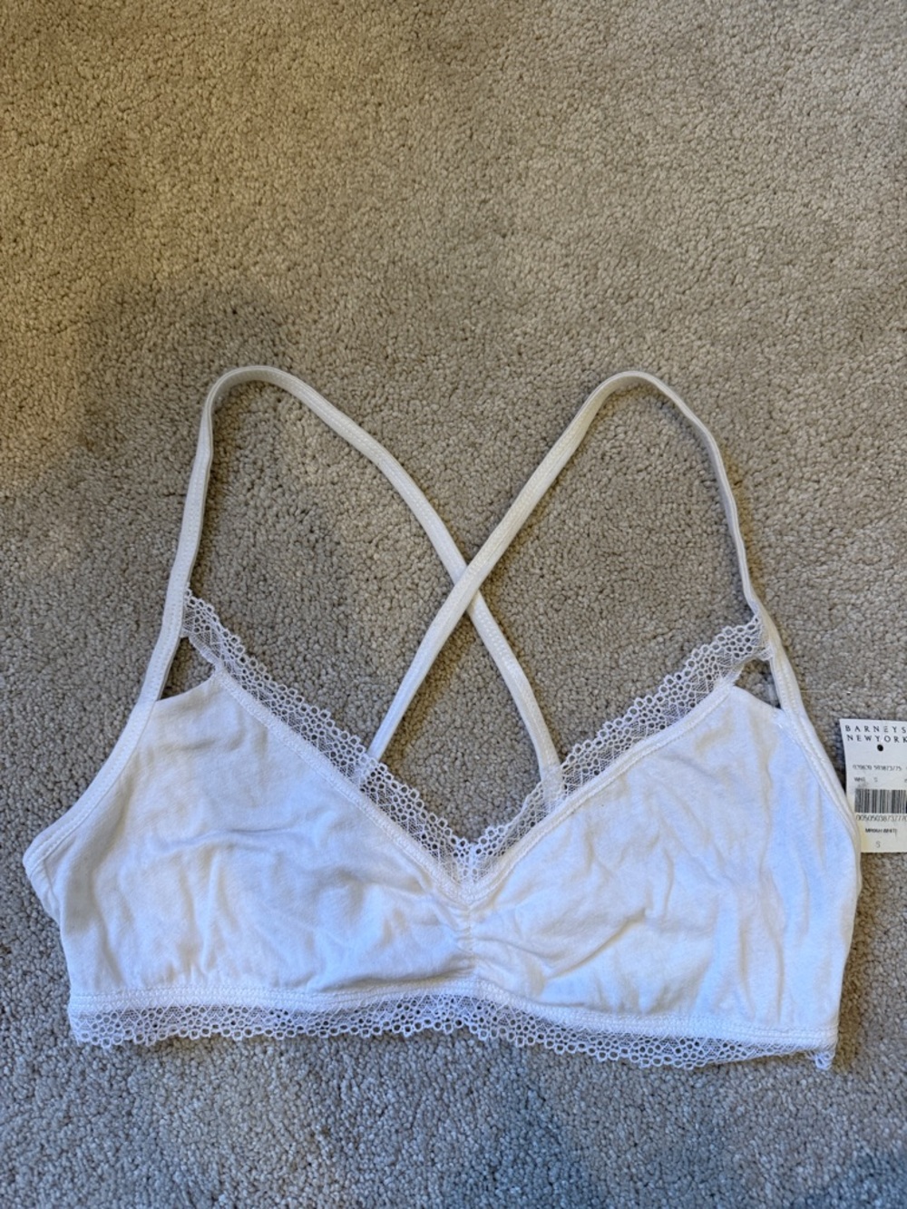 SKIN organic bra white S